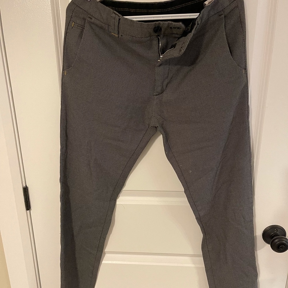 Black and white checkered dress pants